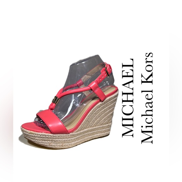 SB25 NIB MICHAEL Michael Kors Women’s Annie Wedge Espadrille shoes Size 8. - Picture 9 of 13